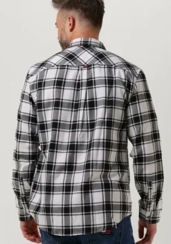 witte tommy jeans casual overhemd tjm check flannel shirt