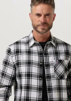 witte tommy jeans casual overhemd tjm check flannel shirt