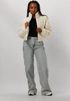 witte tommy jeans gewatteerde jas tjw crp teddy essential puffer