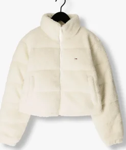 witte tommy jeans gewatteerde jas tjw crp teddy essential puffer