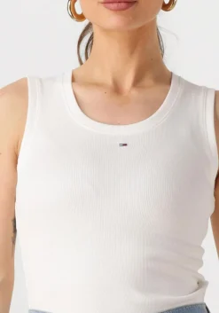 witte tommy jeans top tjw essential rib tank ext