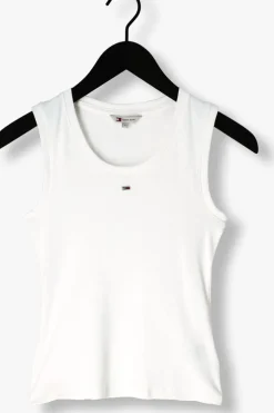 witte tommy jeans top tjw essential rib tank ext