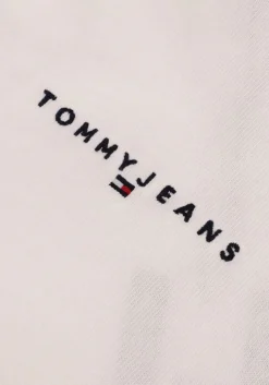 witte tommy jeans t-shirt tjm rlx linear logo tee
