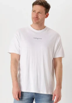 witte tommy jeans t-shirt tjm rlx linear logo tee
