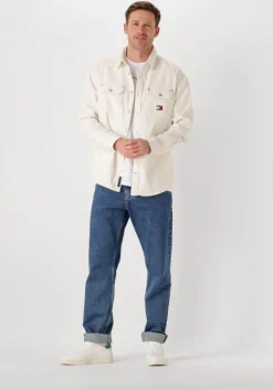 witte tommy jeans t-shirt tjm rlx linear logo tee