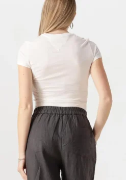 witte tommy jeans t-shirt tjw slim essential logo 2 tee