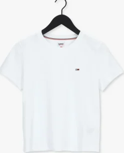 witte tommy jeans t-shirt tjw regular jersey c neck