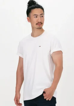 witte tommy jeans t-shirt tjm classic jersey c neck