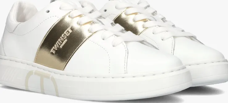witte twinset milano lage sneakers 241tcp010