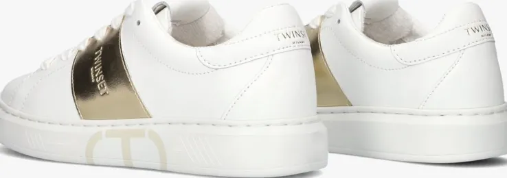 witte twinset milano lage sneakers 241tcp010