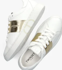 witte twinset milano lage sneakers 241tcp010