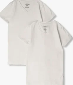 witte vingino t-shirt boys t-shirt v-neck (2-pack)