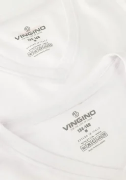 witte vingino t-shirt boys t-shirt v-neck (2-pack)