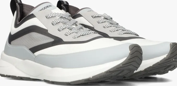 witte woden lage sneakers stelle transparan