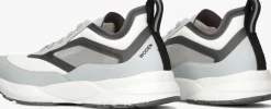 witte woden lage sneakers stelle transparan