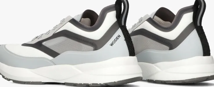 witte woden lage sneakers stelle transparan