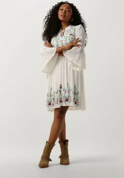 witte y.a.s. mini jurk yaschella 3/4 tunic dress s. fest