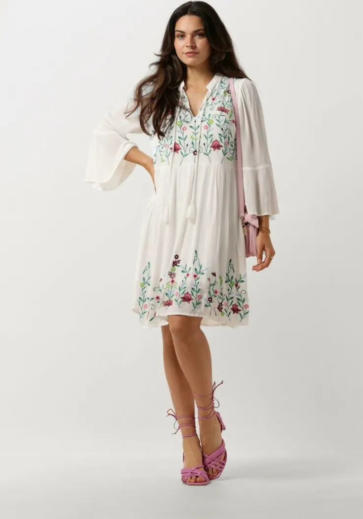 witte y.a.s. mini jurk yaschella 3/4 tunic dress s. fest