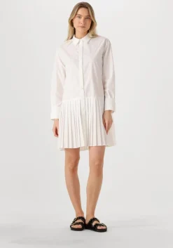 witte y.a.s. mini jurk yaselli ls shirt dress s. noos