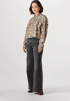 zand alix the label blouses ladies woven snake twill blouse