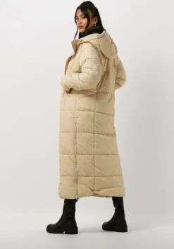 zand another label gewatteerde jas mille long puffer