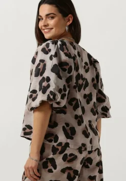 zand by-bar blouses juta cheetah blouse