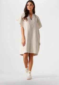 zand by-bar mini jurk vina linnen dress