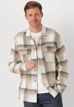 zand cast iron overshirt long sleeve shirt slub check
