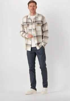 zand cast iron overshirt long sleeve shirt slub check