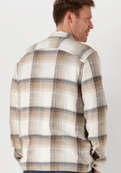 zand cast iron overshirt long sleeve shirt slub check