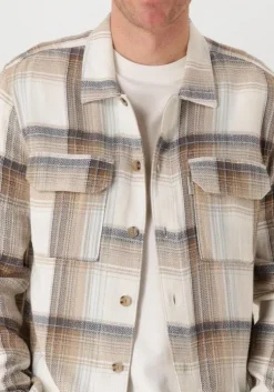 zand cast iron overshirt long sleeve shirt slub check