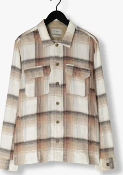 zand cast iron overshirt long sleeve shirt slub check