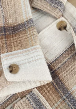 zand cast iron overshirt long sleeve shirt slub check