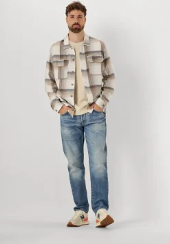 zand cast iron overshirt long sleeve shirt slub check