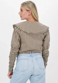 zand co'couture blouses cilia collar check shirt