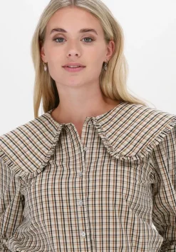zand co'couture blouses cilia collar check shirt