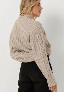 zand co'couture trui jenesse cable crop knit