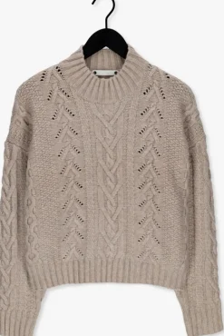 zand co'couture trui jenesse cable crop knit