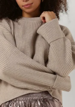 zand co'couture trui row box knit o-knit