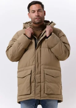 zand drykorn gewatteerde jas maron 134104