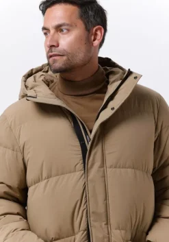 zand drykorn gewatteerde jas maron 134104