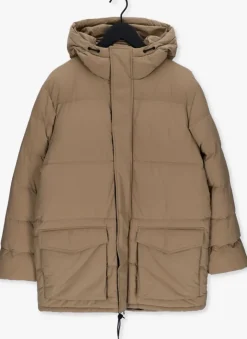 zand drykorn gewatteerde jas maron 134104