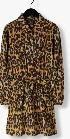 zand indian blue jeans mini jurk leopard dress