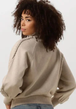 zand minus trui vera high neck knit pullover