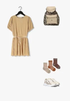 zand nono mini jurk merel plissee dress