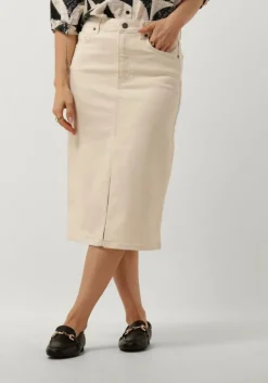 zand object midirok objellen mw midi twill skirt