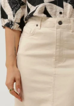 zand object midirok objellen mw midi twill skirt