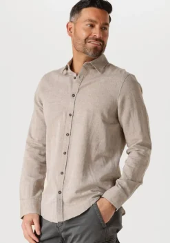 zand pme legend casual overhemd long sleeve shirt cotton linen 2 tone