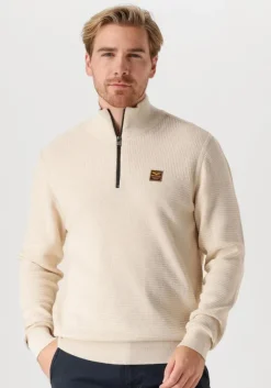 zand pme legend trui half zip collar cotton mouline