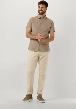 zand pure path casual overhemd pique shortsleeve button up shirt